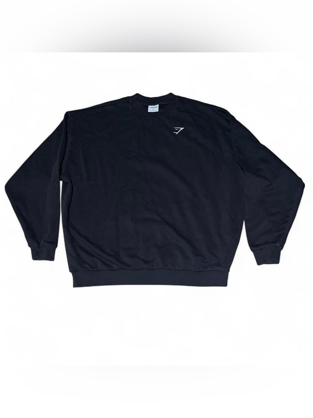 Gymshark Oversized Crest Crew Sweatshirt - Black